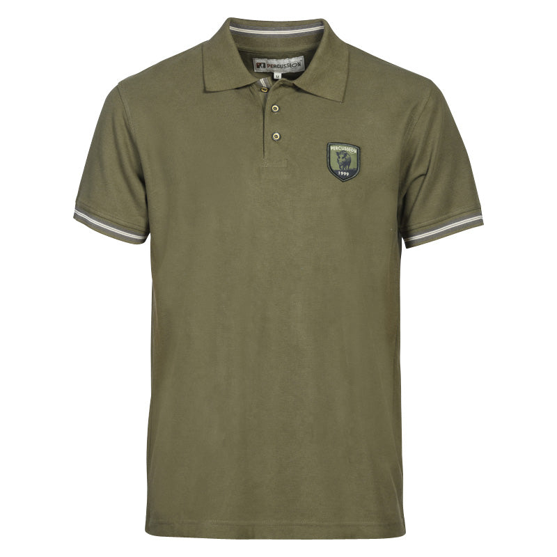 POLOSHIRT HALBARM MIT STICKMOTIV