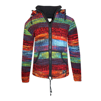 THC Schafwoll Strickjacke bunt 727