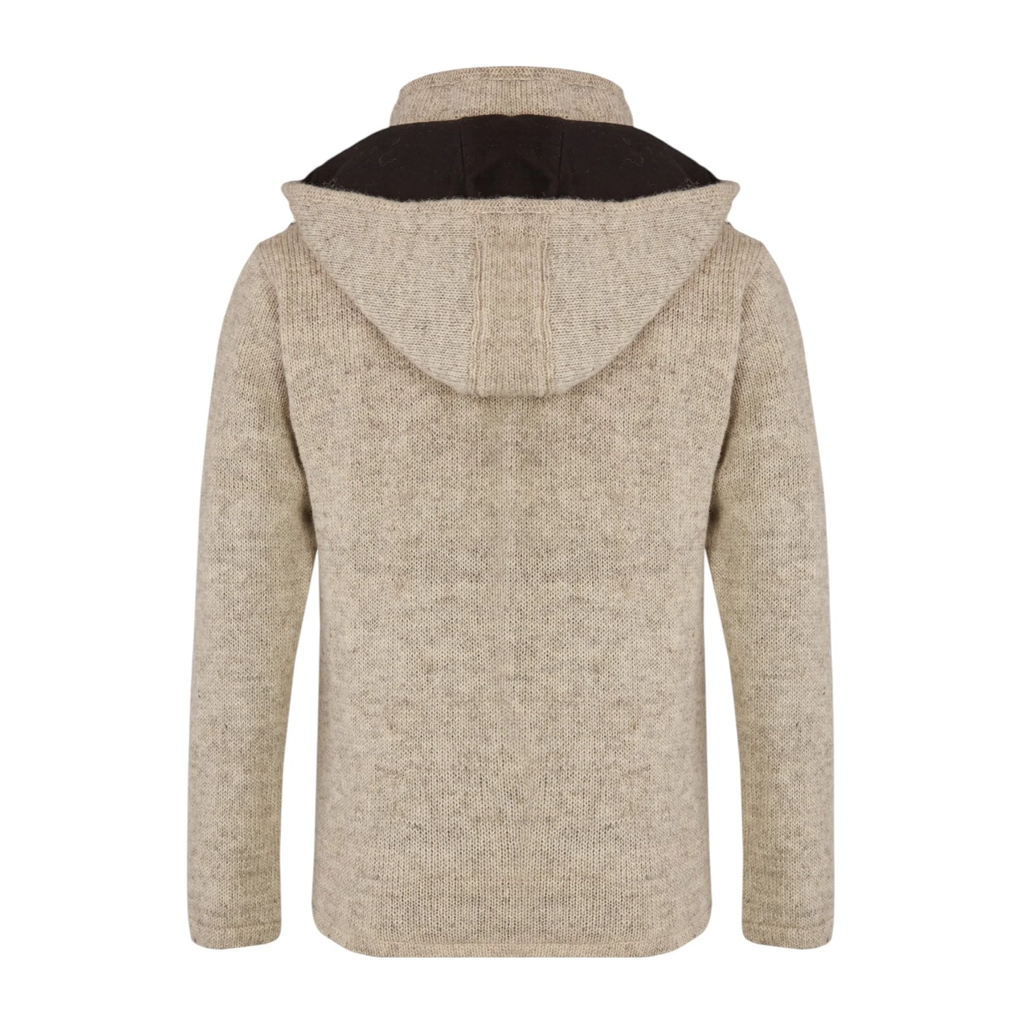 THC Schafwollstrickjacke Baumwollfutter 853 weiß