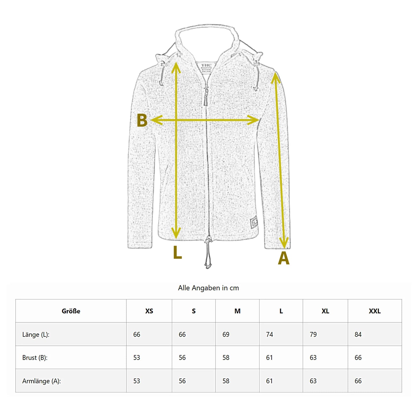 THC Schafwoll Strickjacke bunt 727