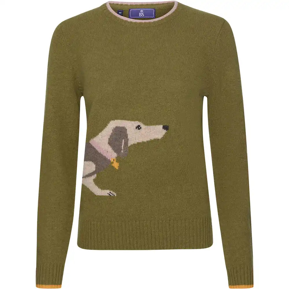 Brigitte von Schönfels Pullover mit Dackelmotiv