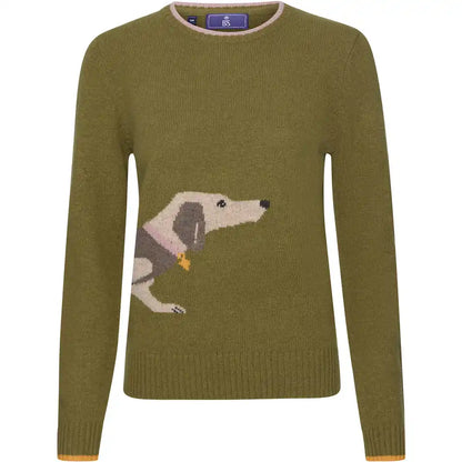 Brigitte von Schönfels Pullover mit Dackelmotiv