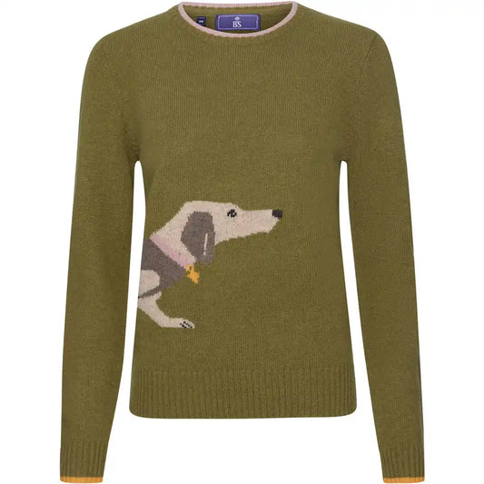 Brigitte von Schönfels Pullover mit Dackelmotiv